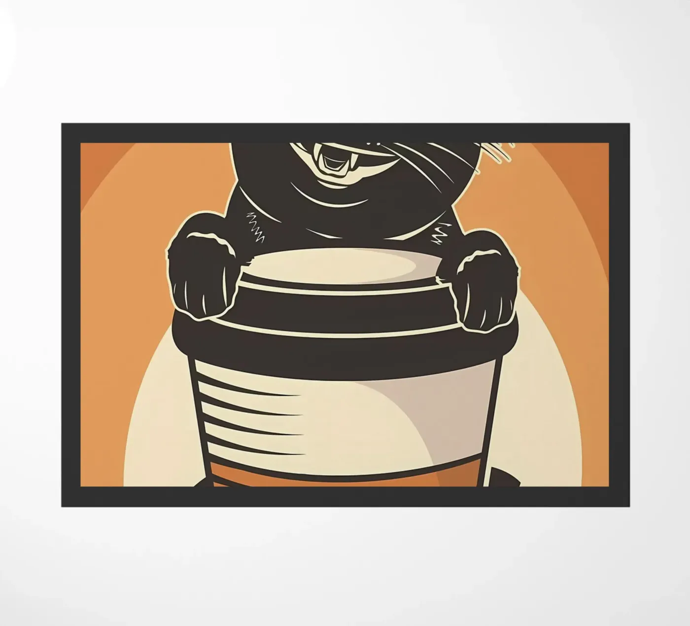 Katze und Kaffee 5 Fußmatte von Monique A Hooper