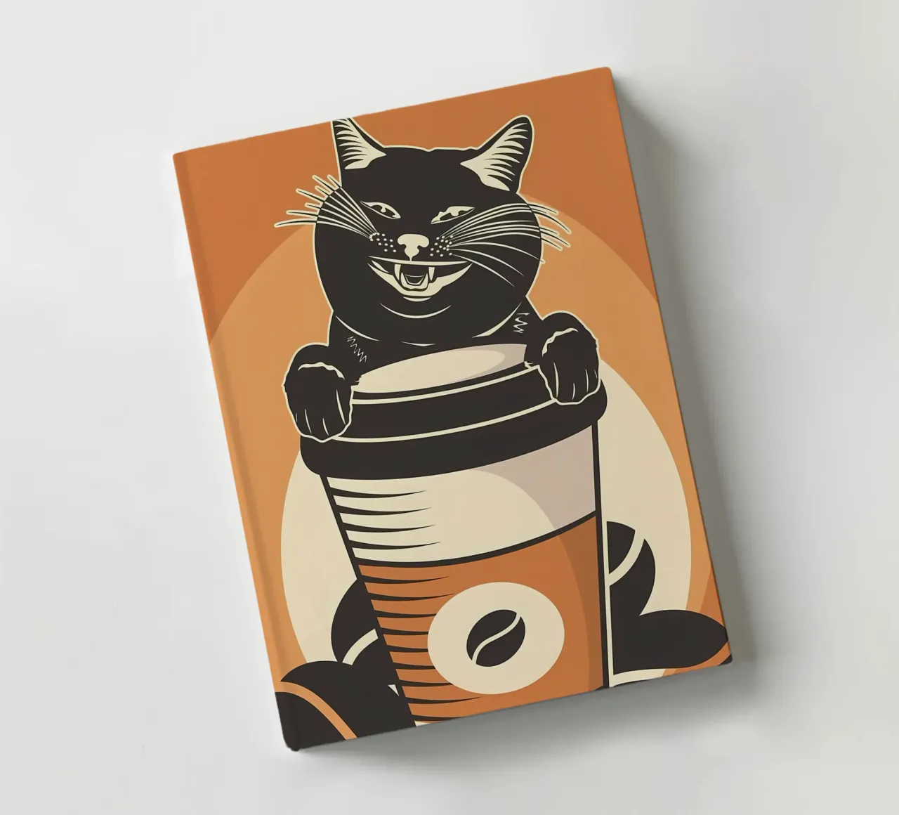 Cat and Coffee 5 notebook by Monique A Hooper