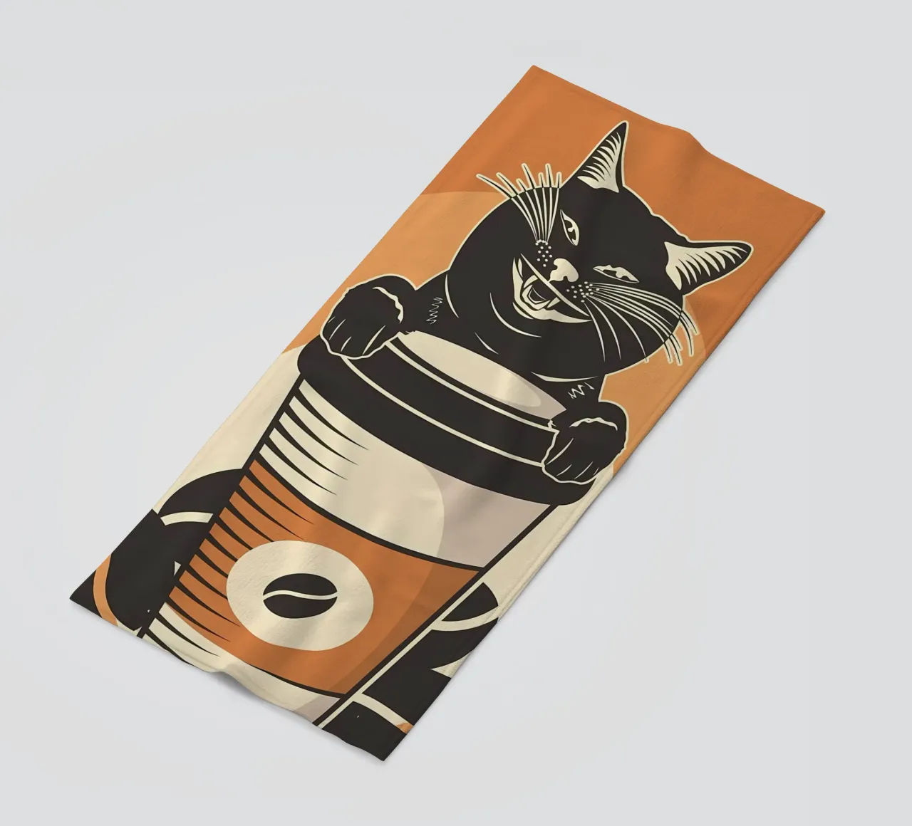 Cat and Coffee 5 telo mare da Monique A Hooper