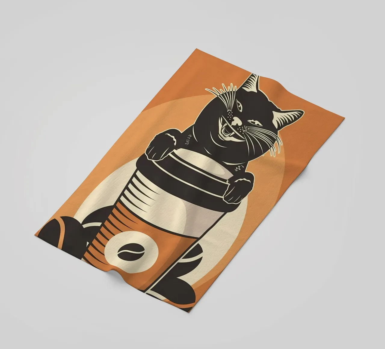 Cat and Coffee 5 telo mare da Monique A Hooper