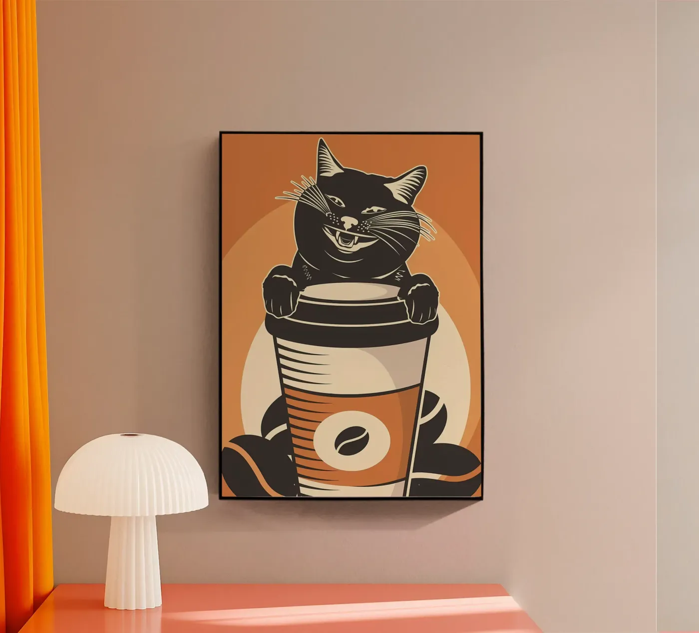 Cat and Coffee 5 plexiglas de Monique A Hooper