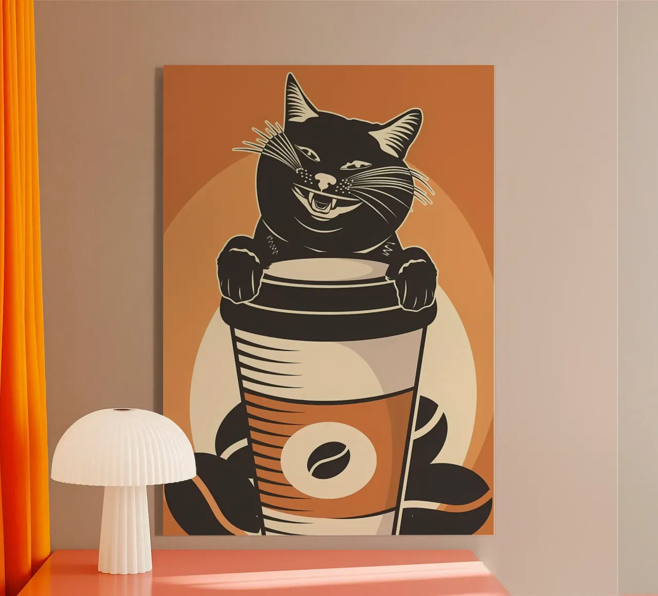 Gatto e caffè 5 plexiglass da Monique A Hooper