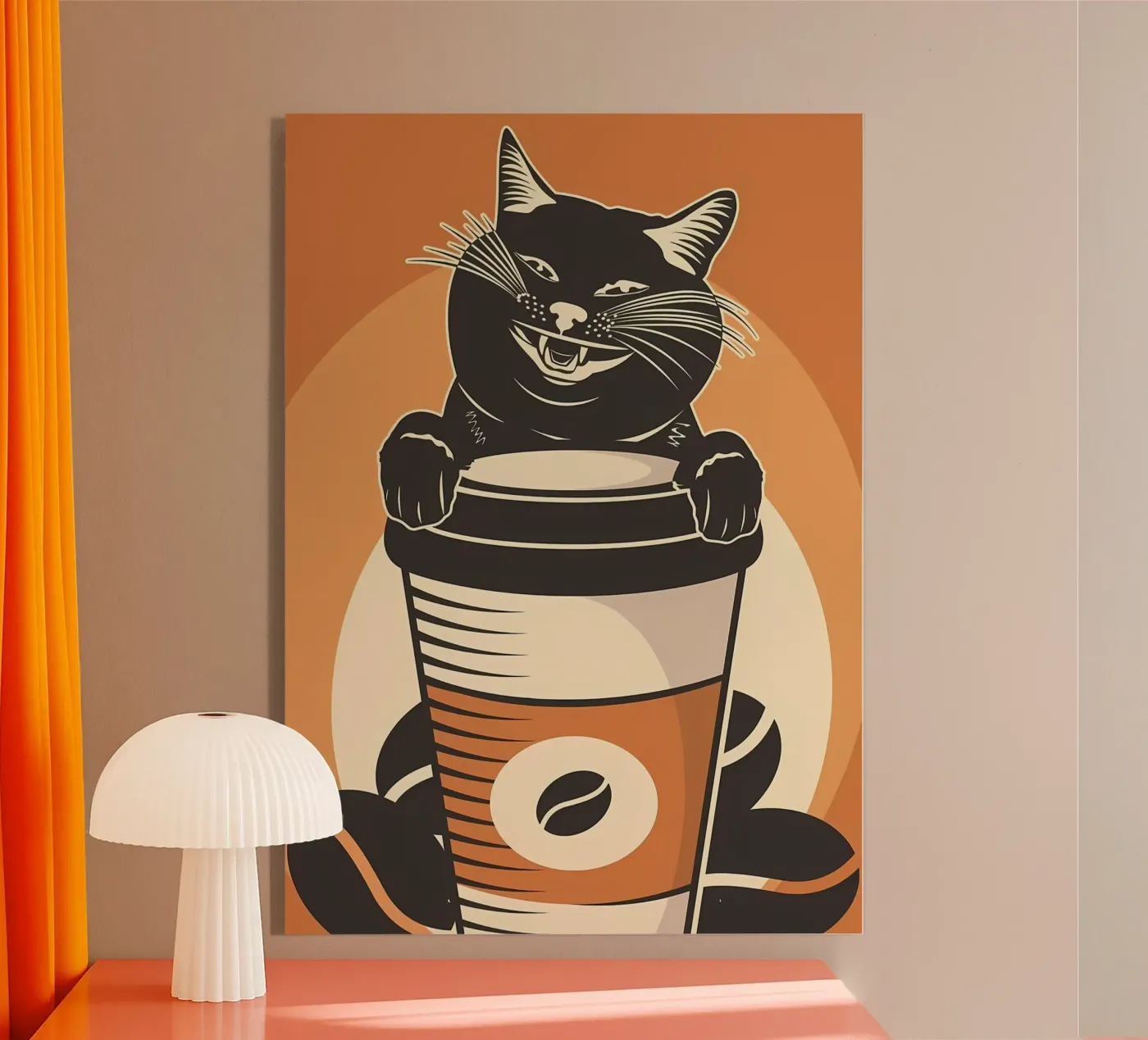 Cat and Coffee 5 plexiglas de Monique A Hooper