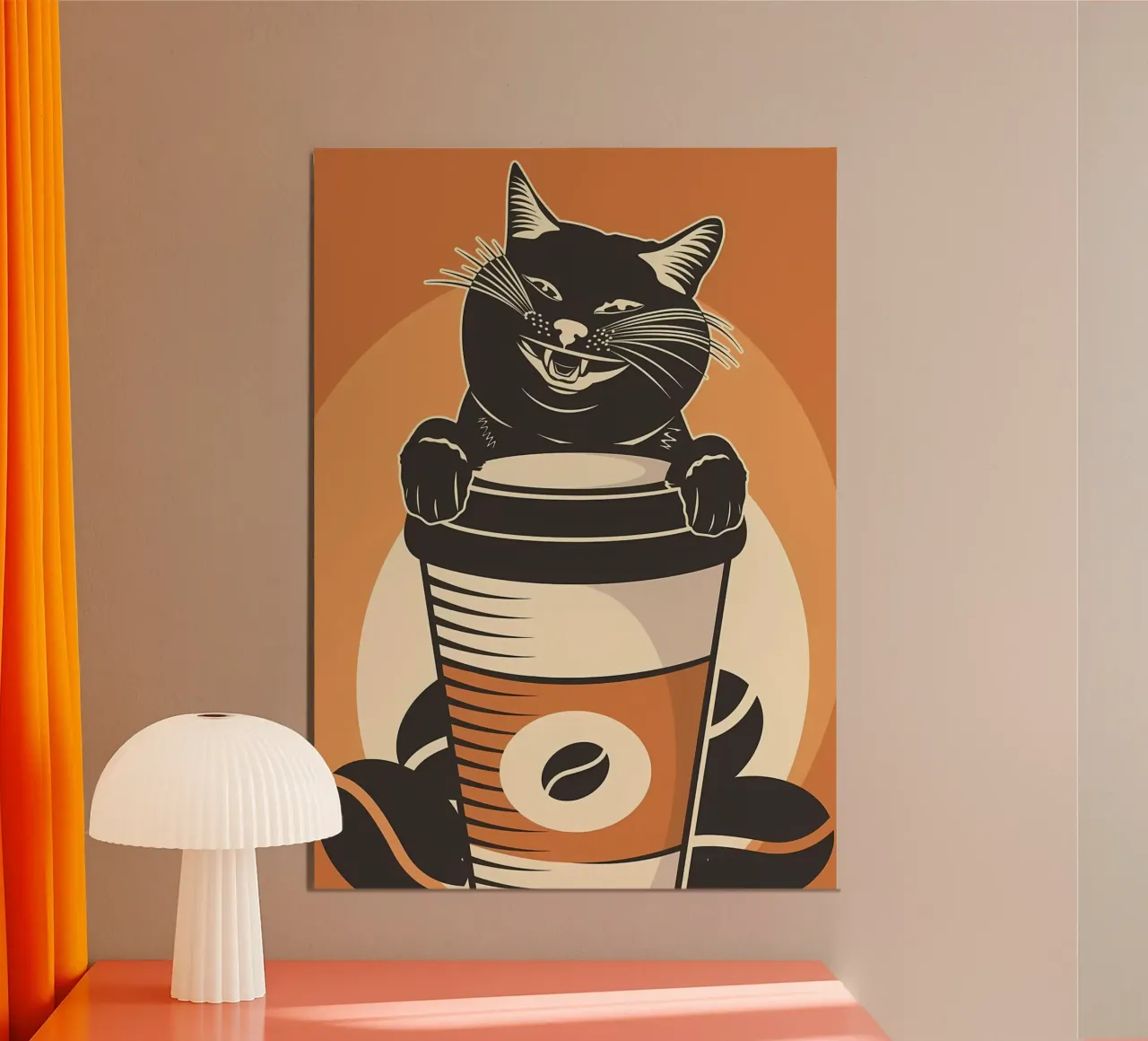 Katze und Kaffee 5 Forex-Platte von Monique A Hooper