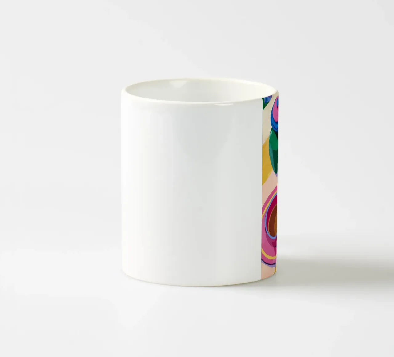 Mono y flores taza de cerámica de Seren Liodra