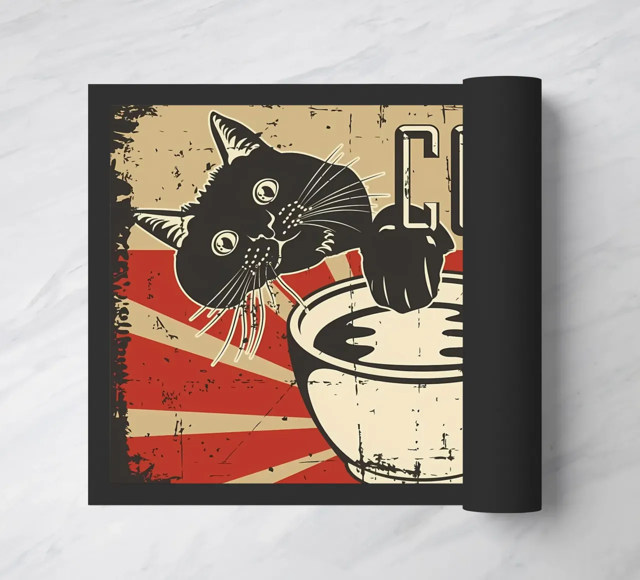 Gatto e caffè 6 zerbino da Monique A Hooper