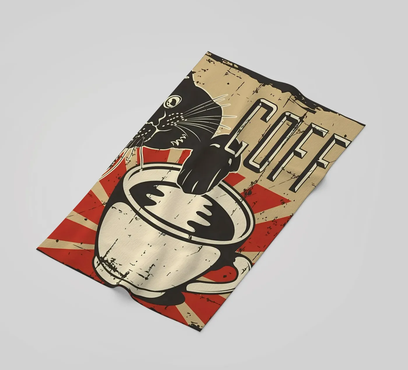 Gatto e caffè 6 telo mare da Monique A Hooper