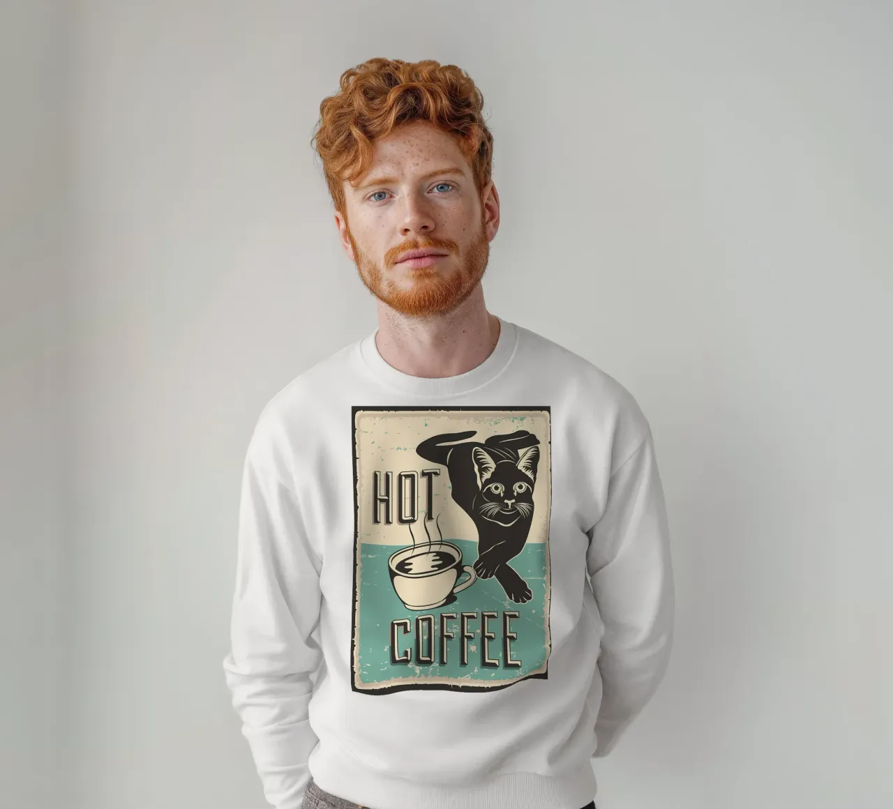 Gatto e caffè 7 felpa da Monique A Hooper