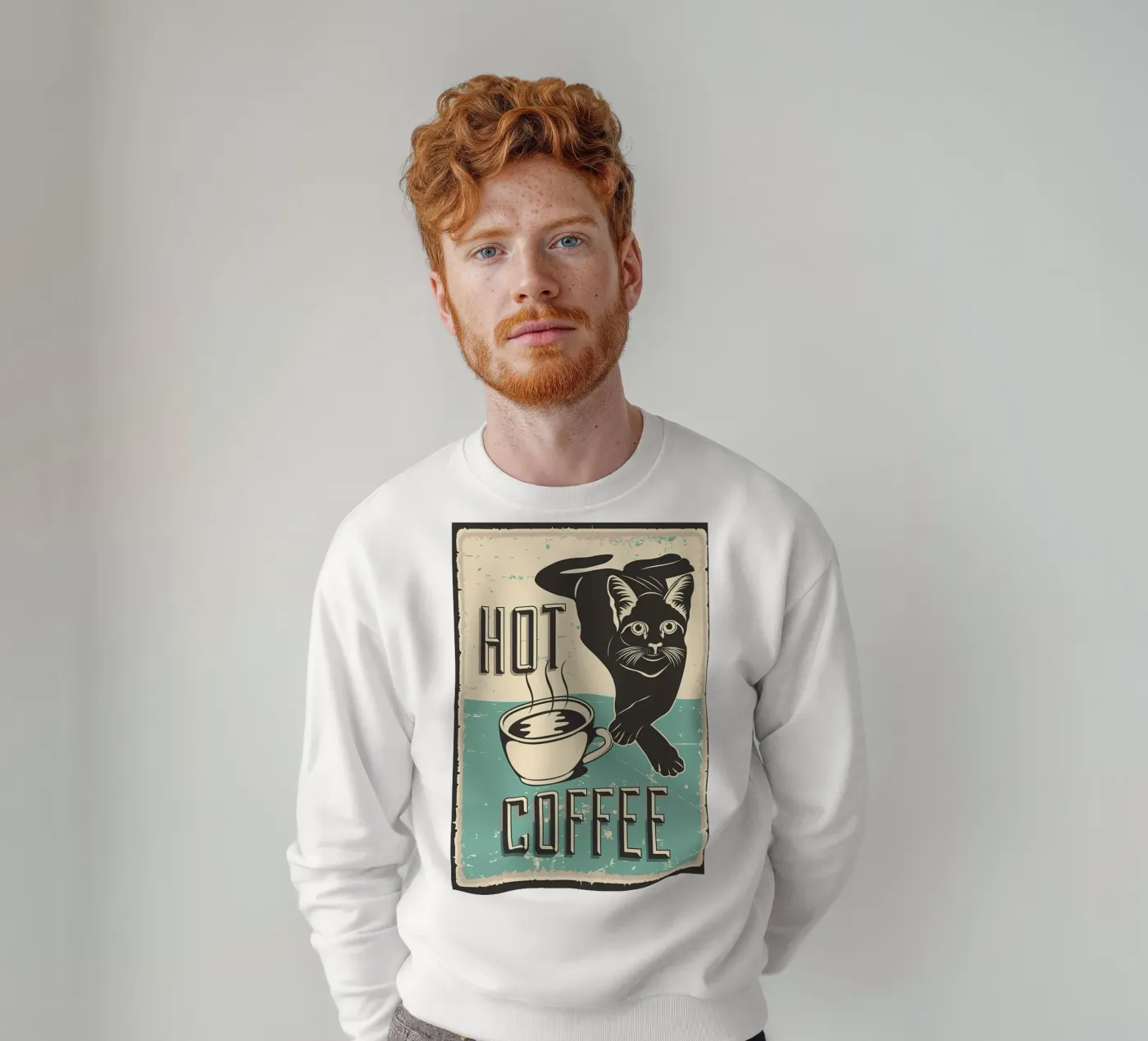 Gatto e caffè 7 felpa da Monique A Hooper