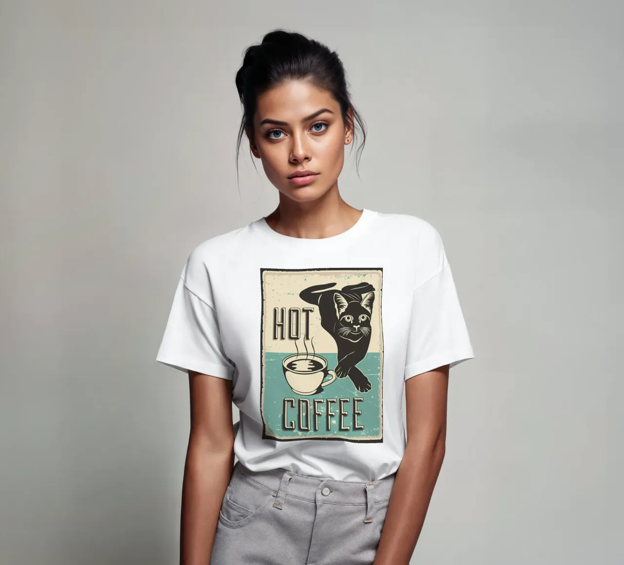 Gatto e caffè 7 t-shirt da Monique A Hooper