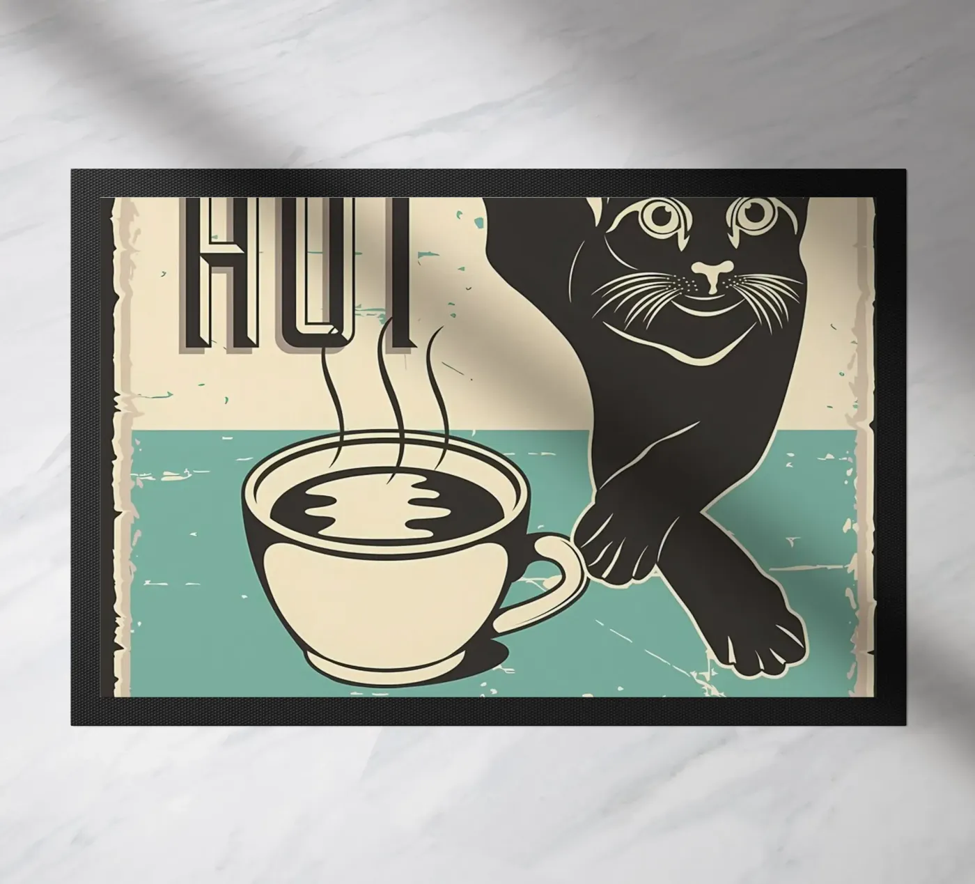 Gatto e caffè 7 zerbino da Monique A Hooper