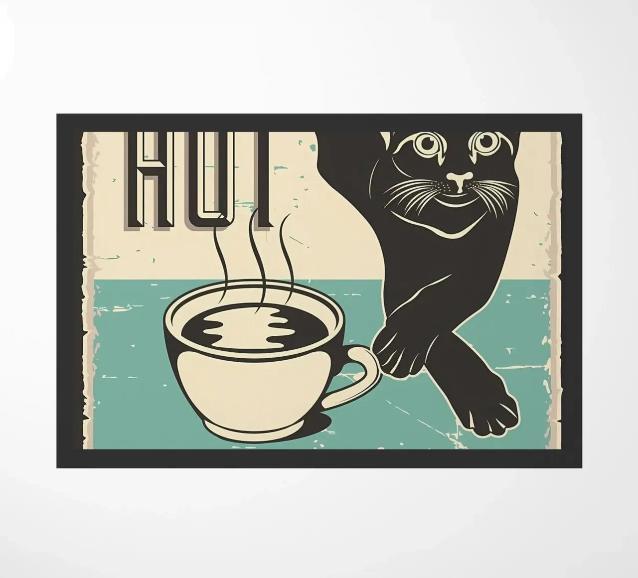 Gatto e caffè 7 zerbino da Monique A Hooper