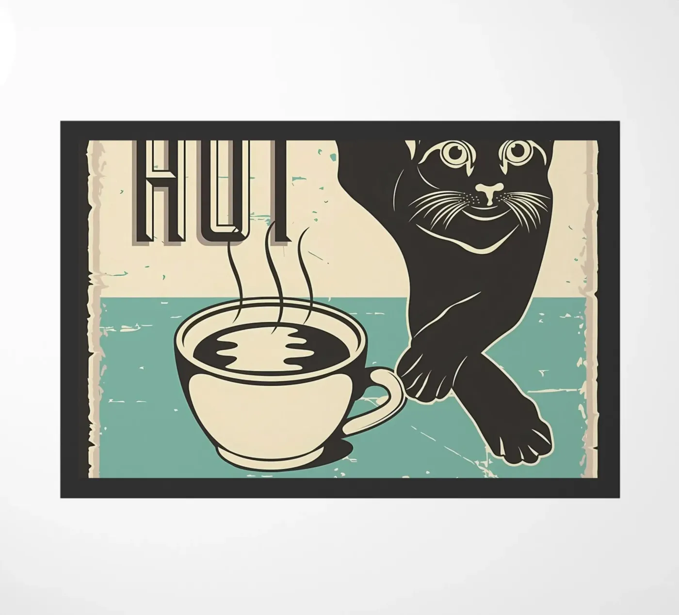 Gatto e caffè 7 zerbino da Monique A Hooper