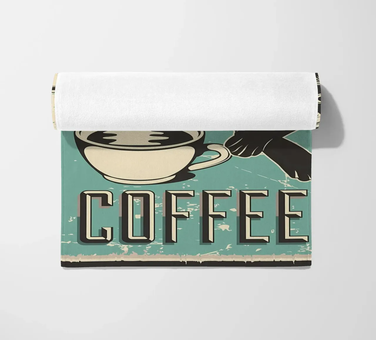 Gatto e caffè 7 telo mare da Monique A Hooper