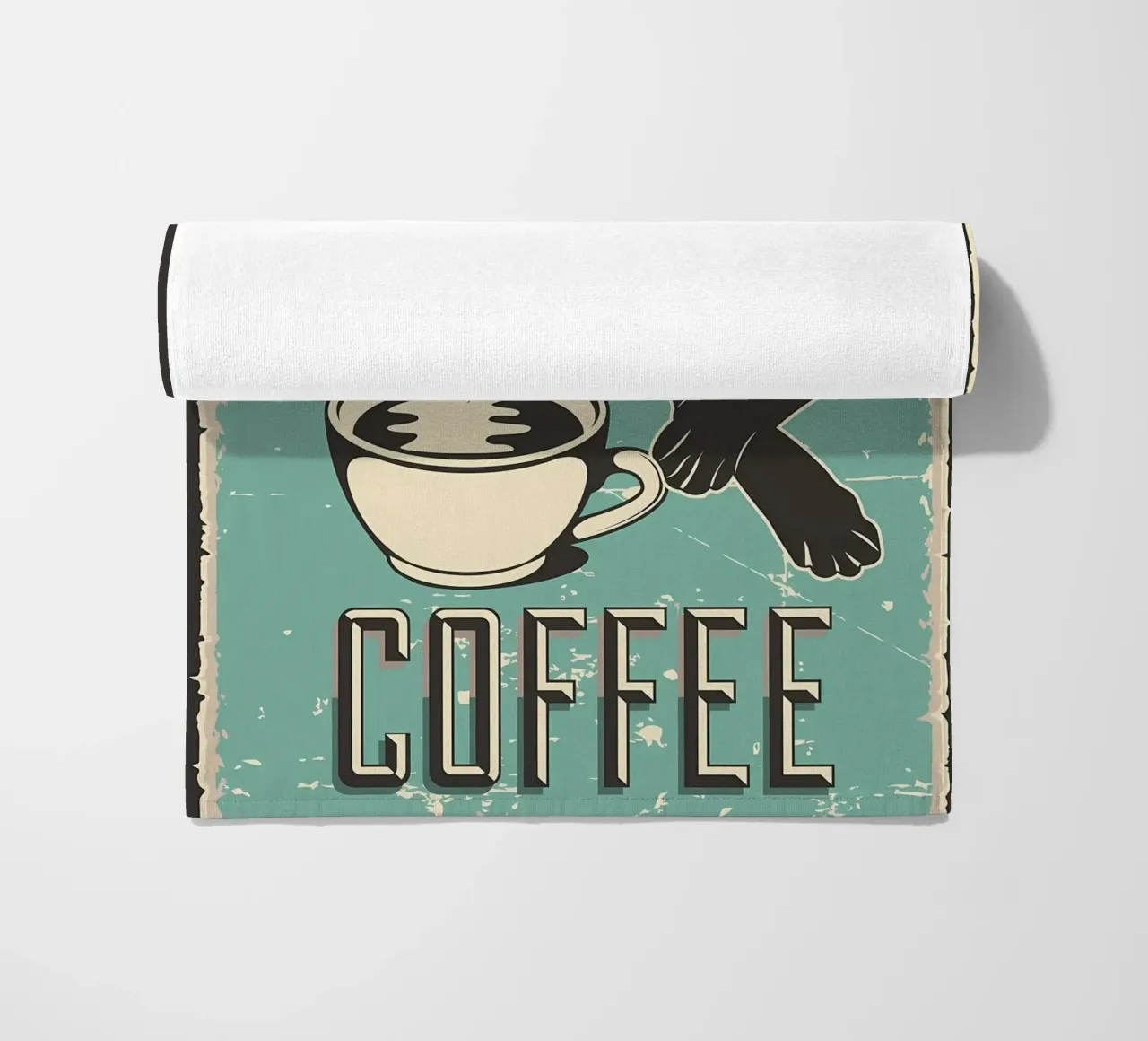 Gatto e caffè 7 telo mare da Monique A Hooper