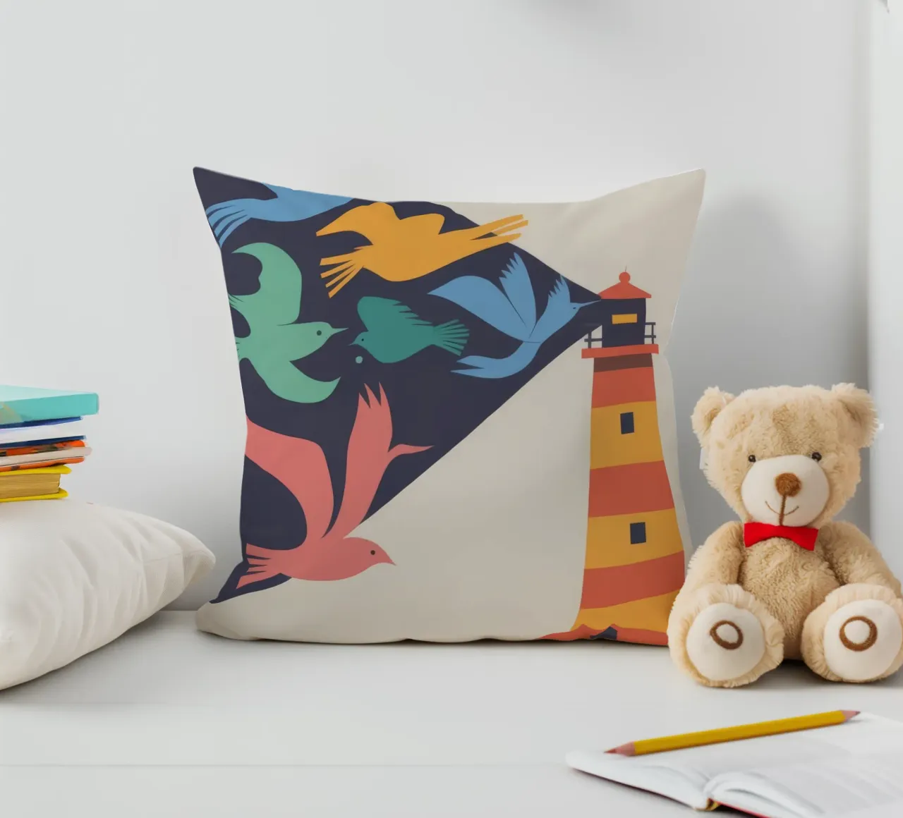Vase and Flowers decorative cushion by Seren Liodra