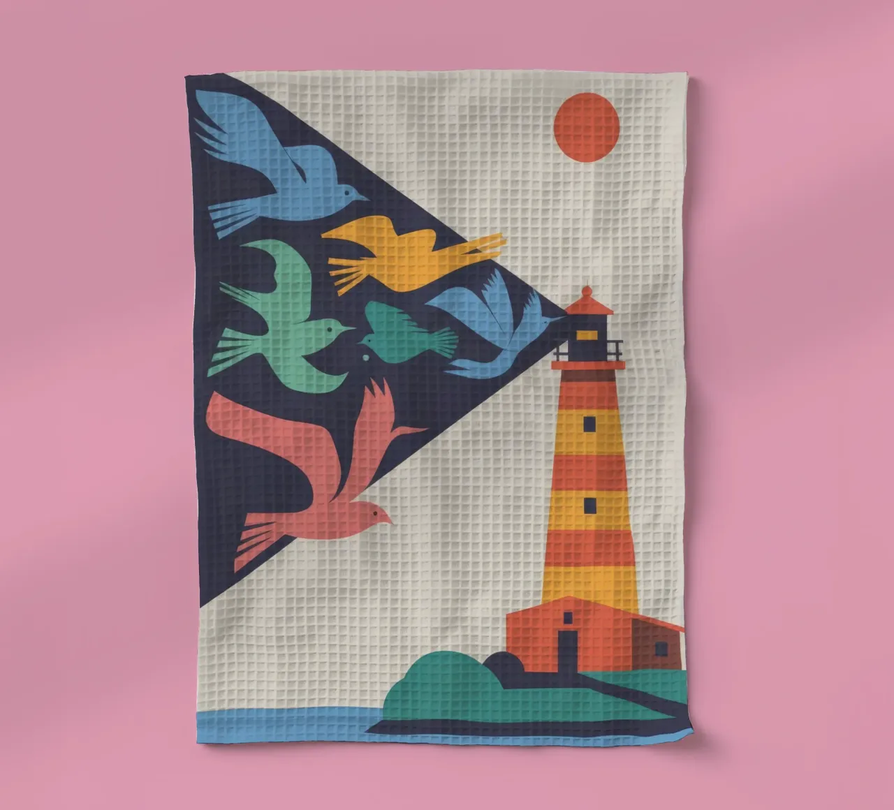 Vase and Flowers tea towel by Seren Liodra