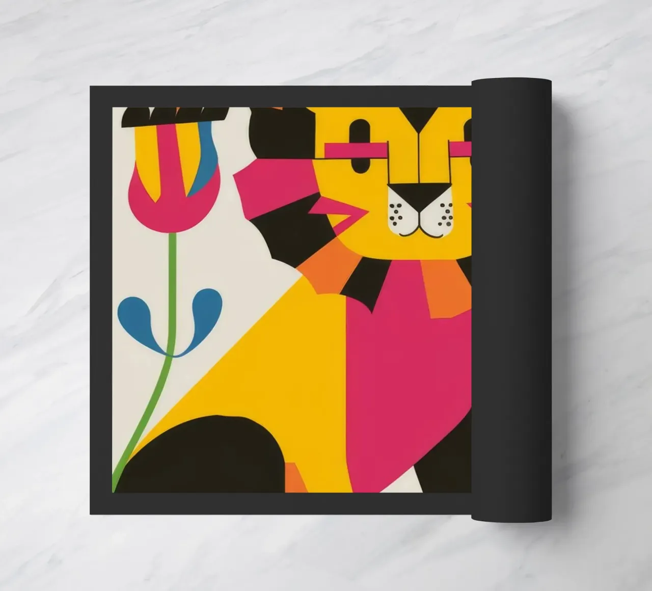 Gatto e fiori zerbino da Seren Liodra