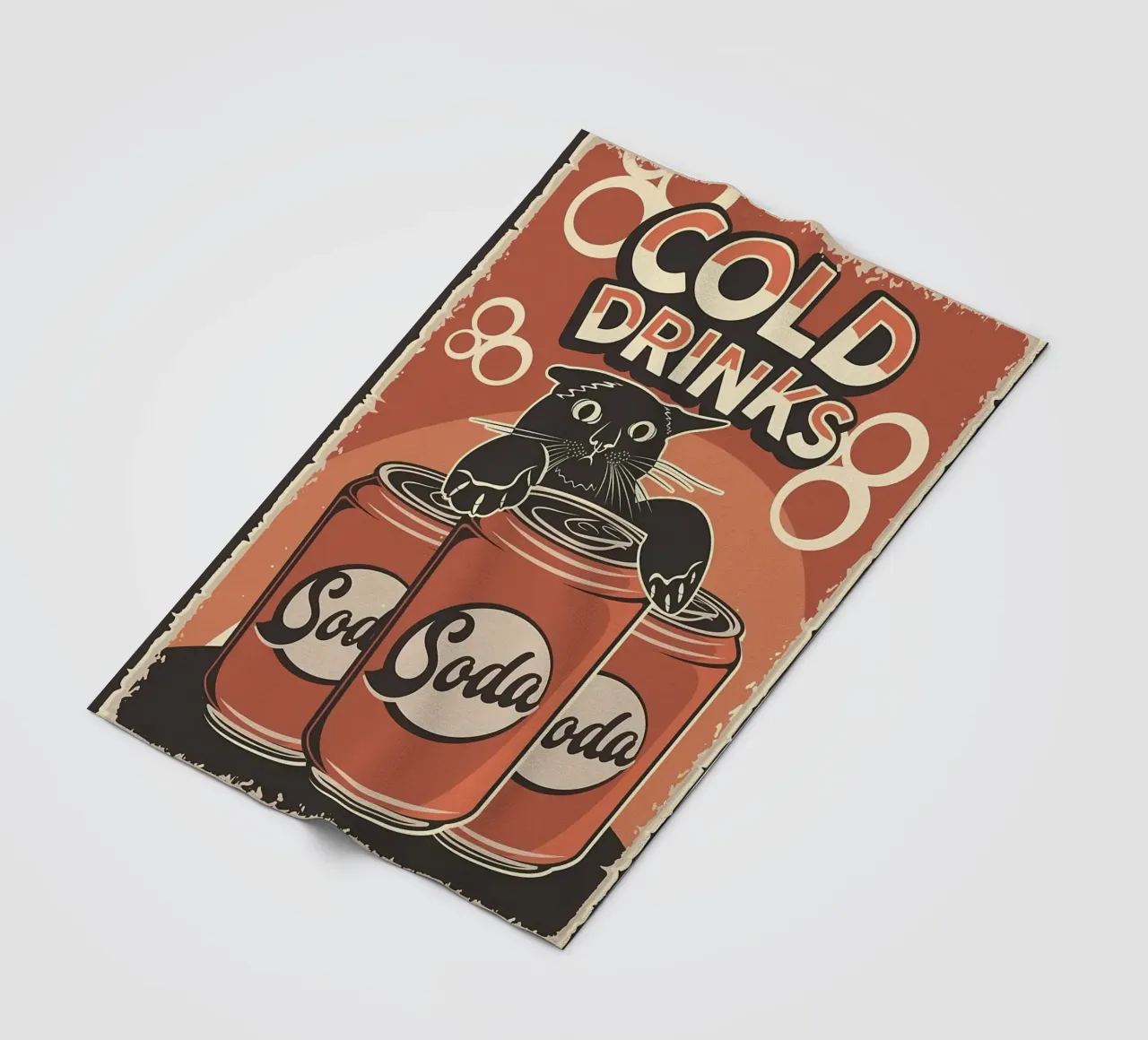Bevande fredde Cat and Soda coperta in pile da Monique A Hooper