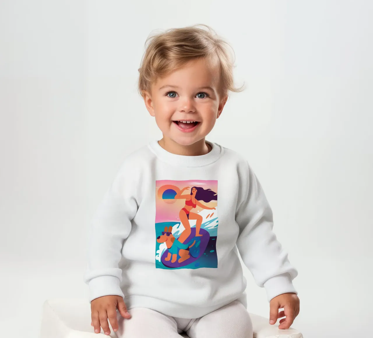 Divertimento in spiaggia felpa neonato da Seren Liodra