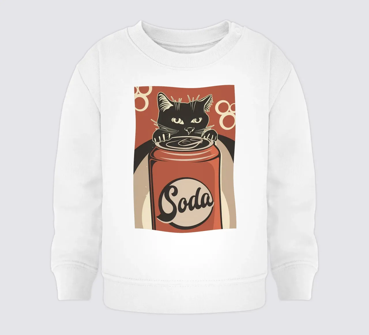 Bevande fredde Cat and Soda 2 felpa neonato da Monique A Hooper