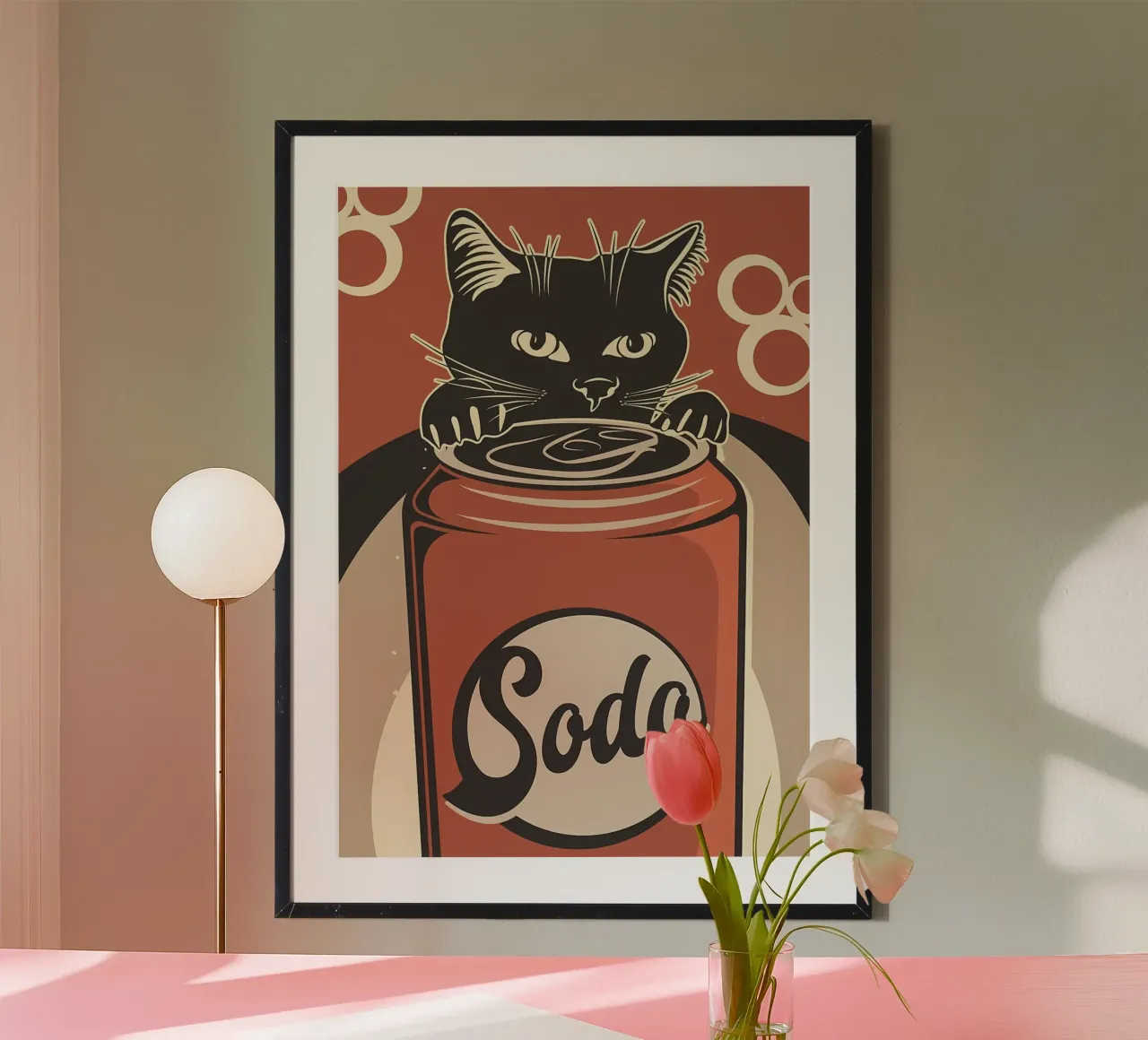 Bevande fredde Cat and Soda 2 carta hahnemühle da Monique A Hooper