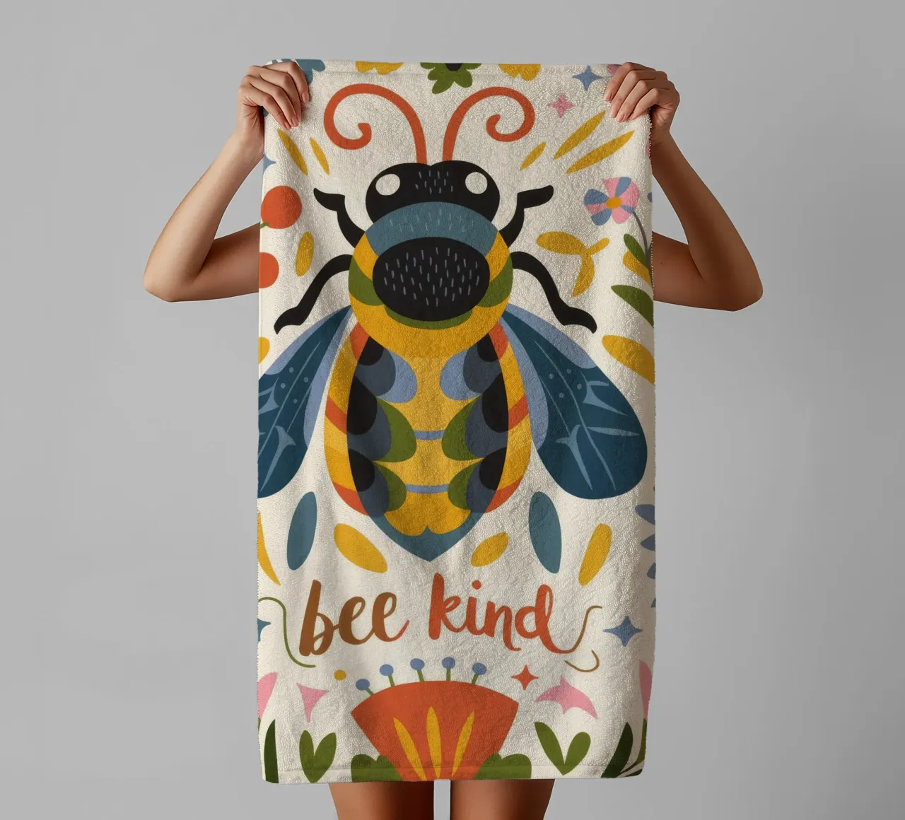 Bee Kind Message Handtuch von Seren Liodra