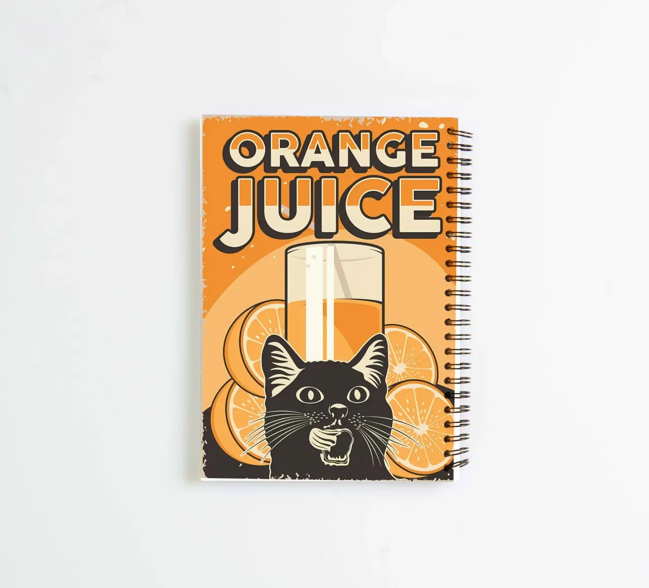 Funny Cat and Juice 2 carnet à spirale de Monique A Hooper