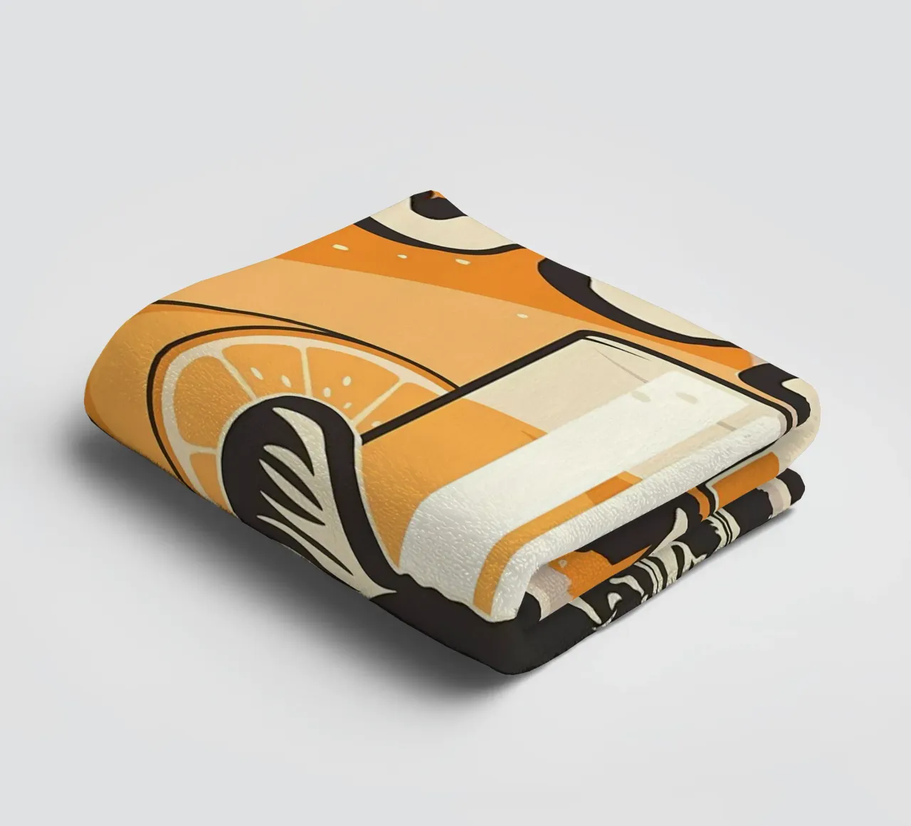 Funny Cat and Juice 2 towel by Monique A Hooper
