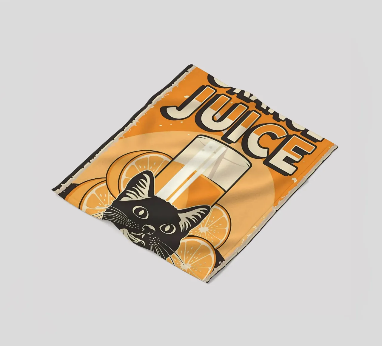 Funny Cat and Juice 2 fleece blanket by Monique A Hooper