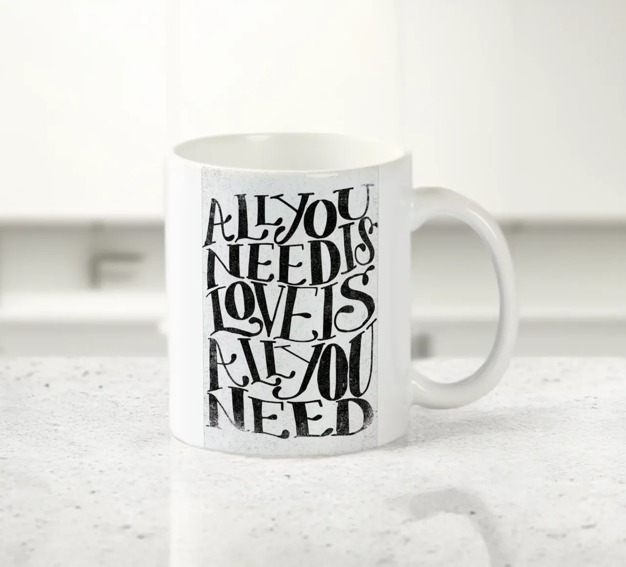 love is all you need tazza in ceramica da Matthew Taylor Wilson