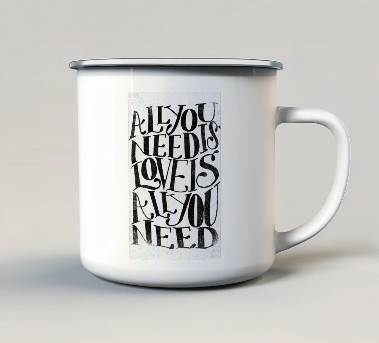 love is all you need tazza in smalto da Matthew Taylor Wilson