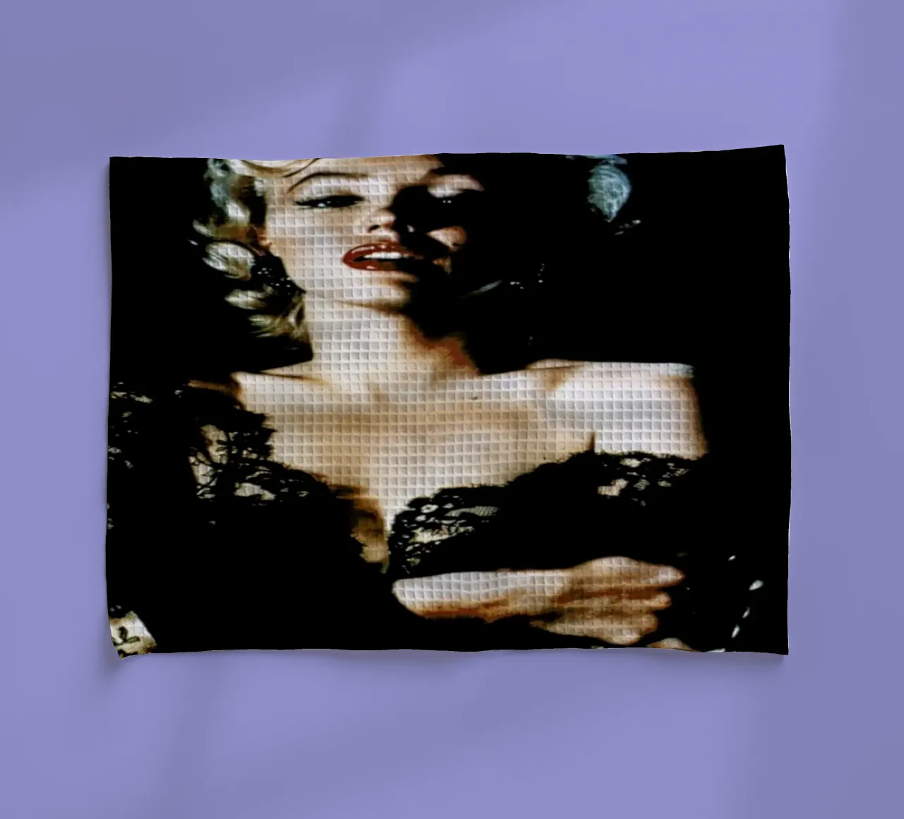 Marilyn Monroe wearing Black Lace tea towel by Gallery Print and Art Limited
