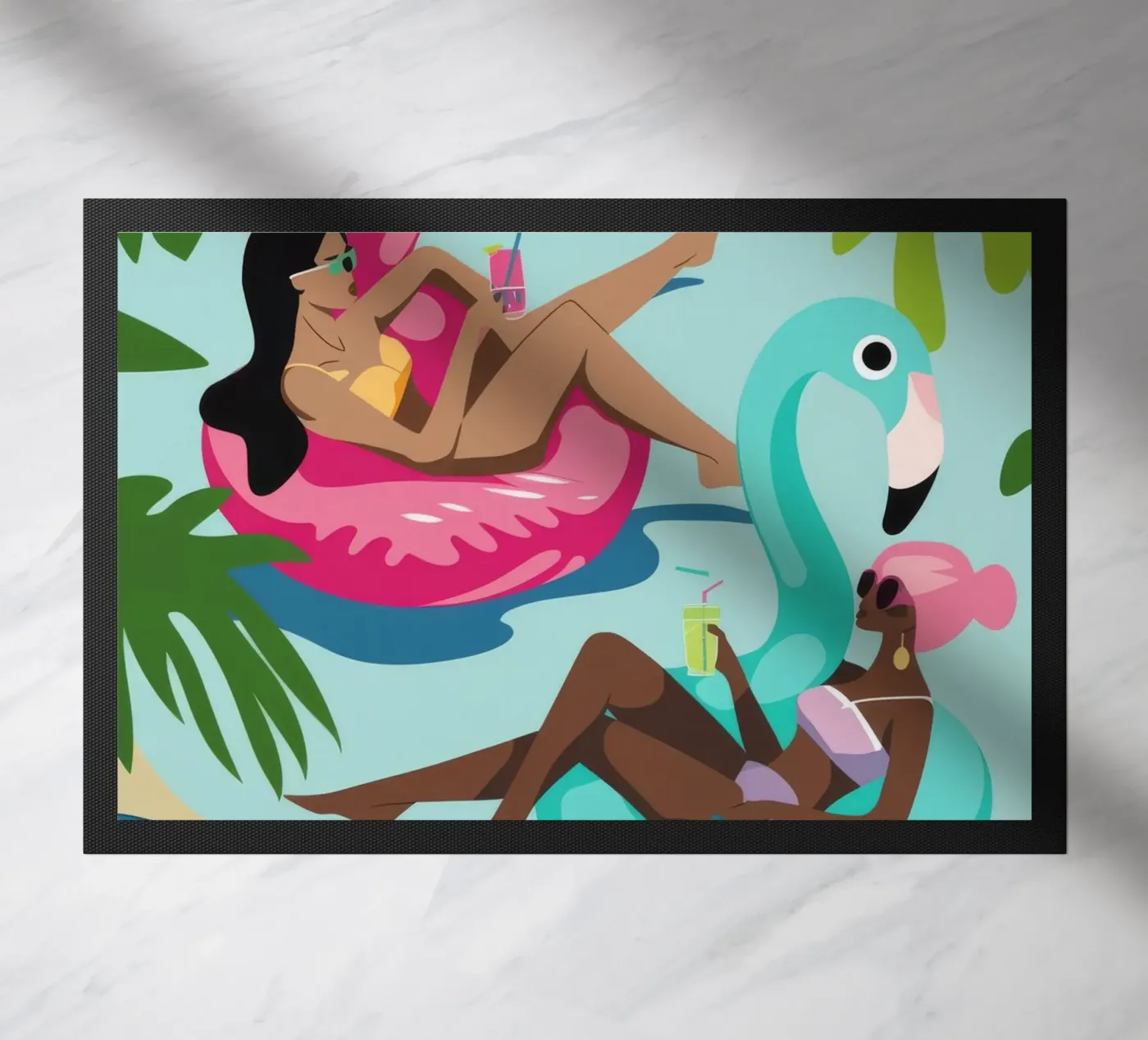 Poolside Relaxation deurmat van Seren Liodra
