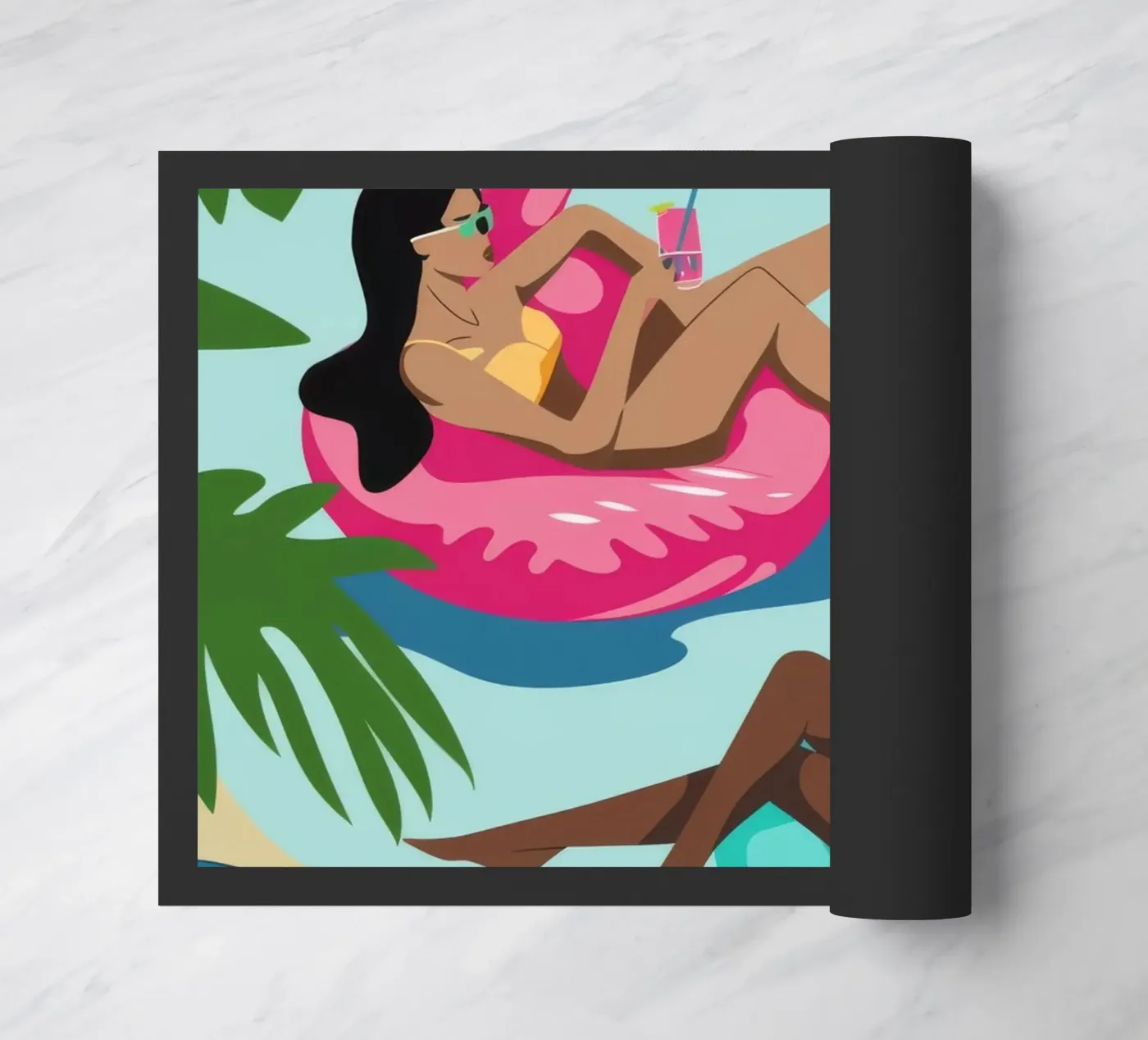 Poolside Relaxation deurmat van Seren Liodra