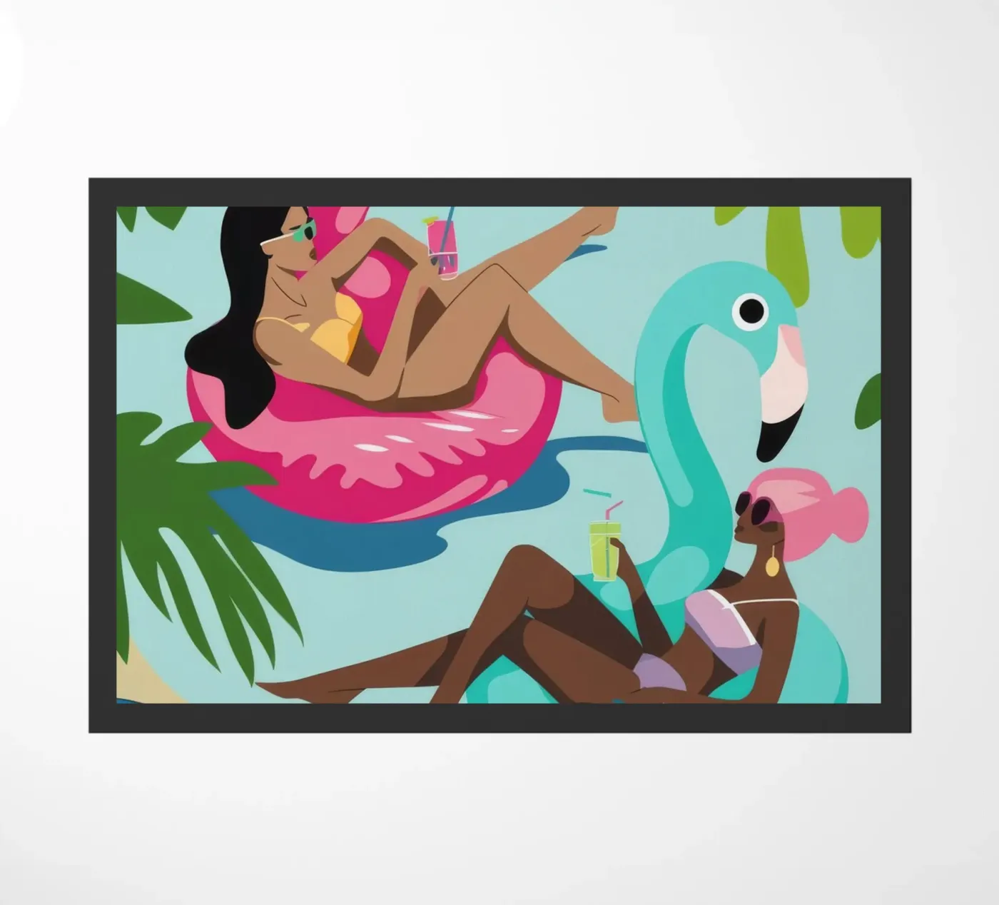 Poolside Relaxation deurmat van Seren Liodra
