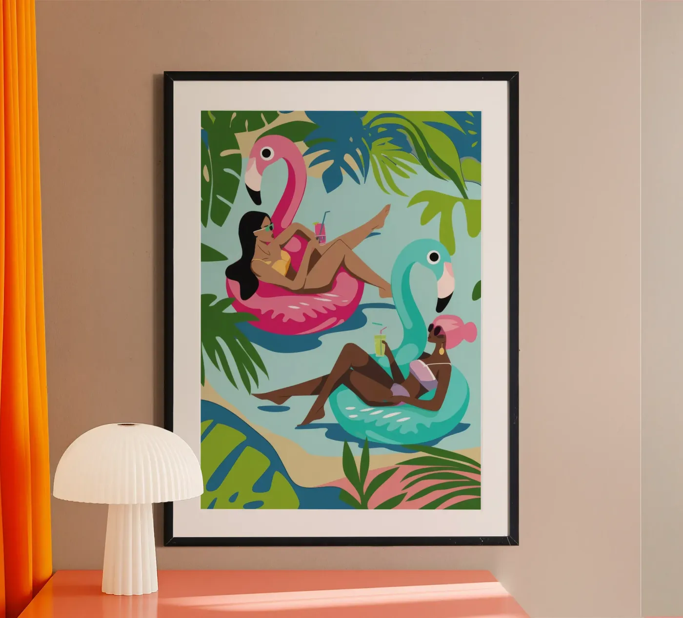 Poolside Relaxation poster by Seren Liodra