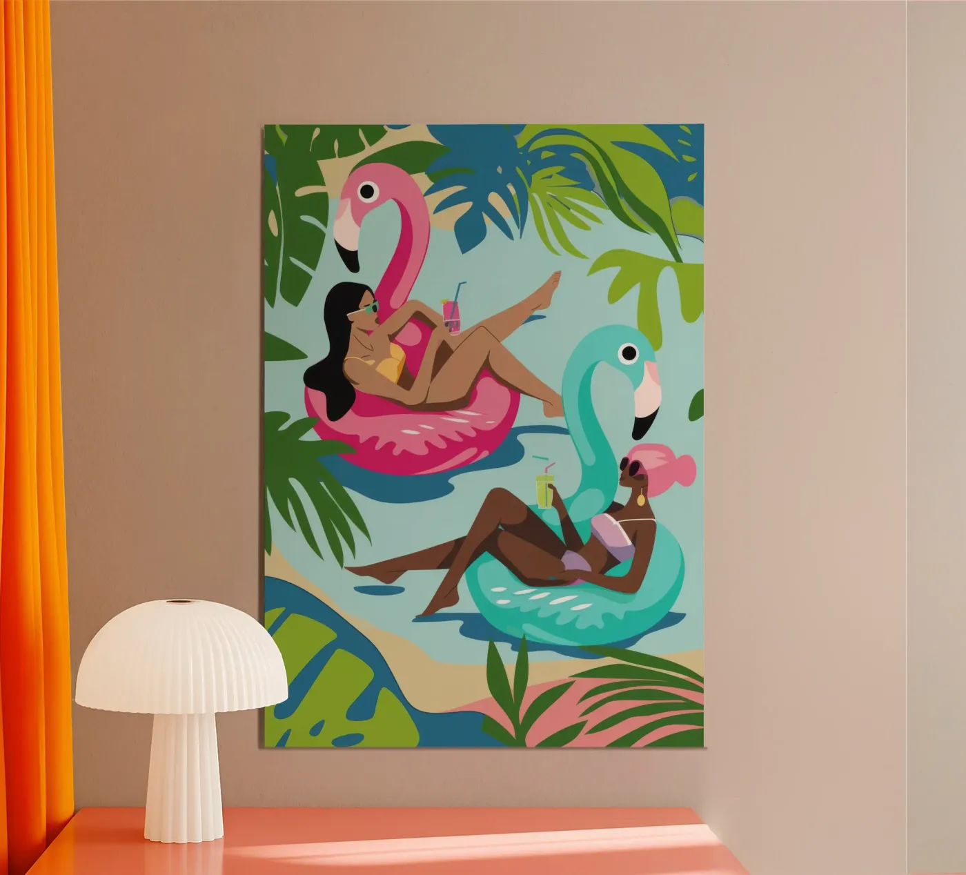 Poolside Relaxation poster by Seren Liodra