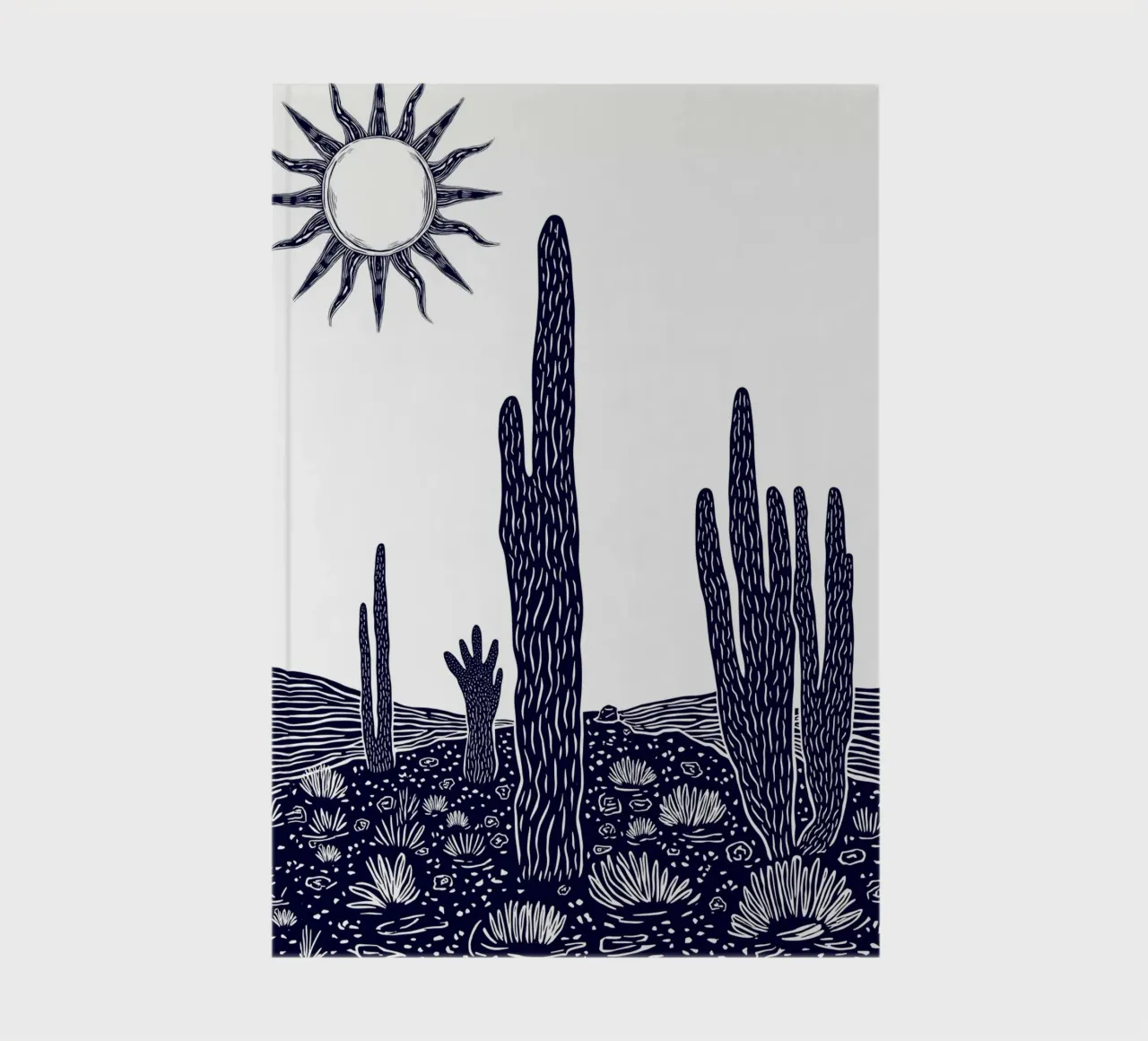 Cactus Sunscape notebook by Indigo Rain