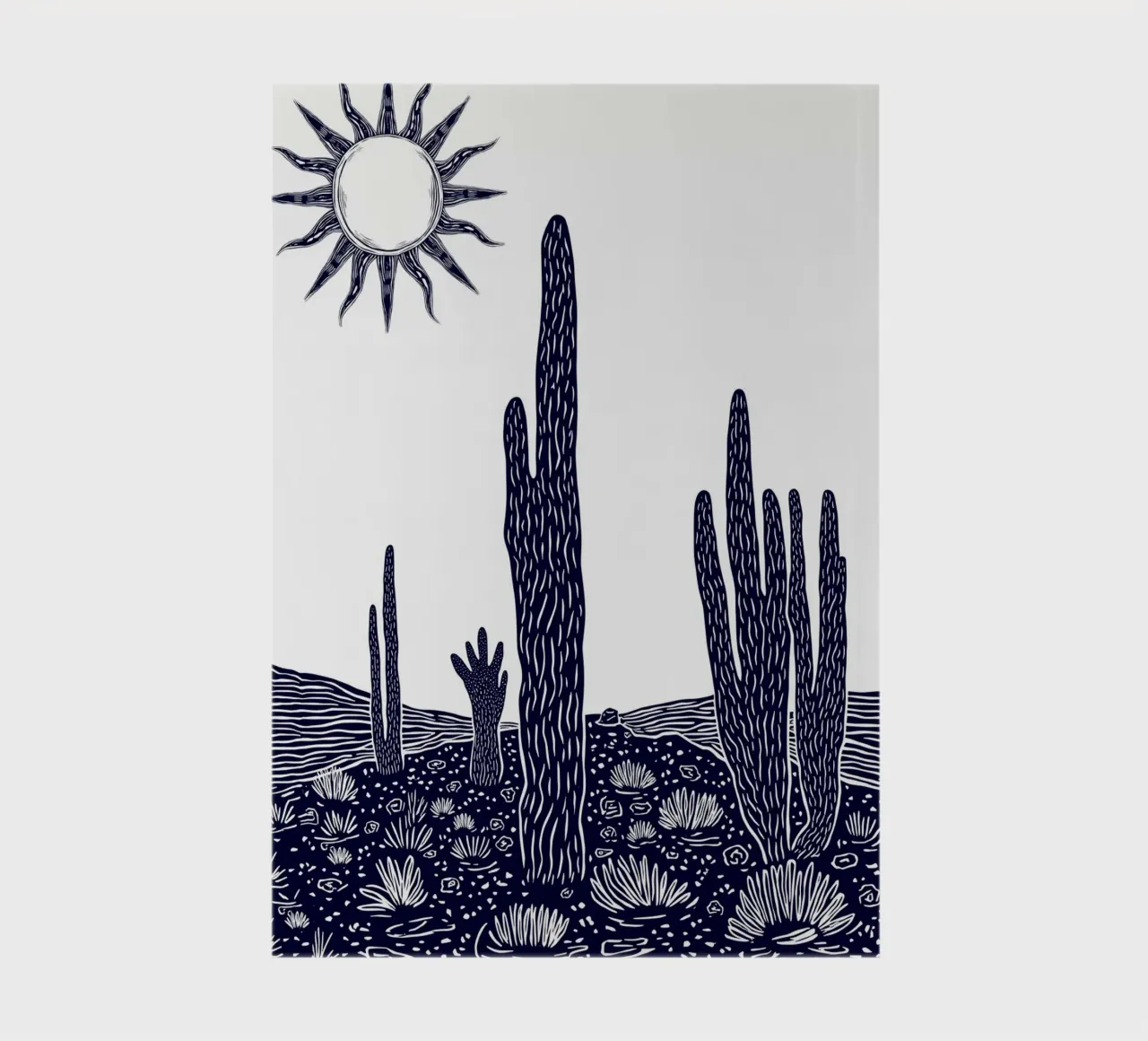 Cactus Sunscape notebook by Indigo Rain