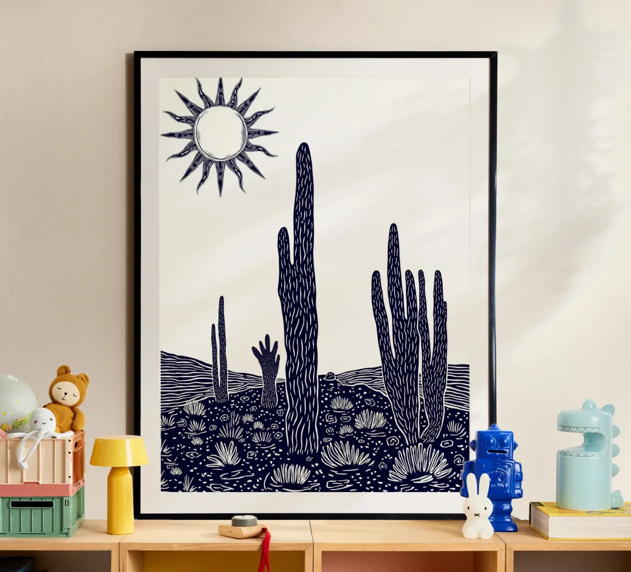 Cactus Sunscape poster da Indigo Rain