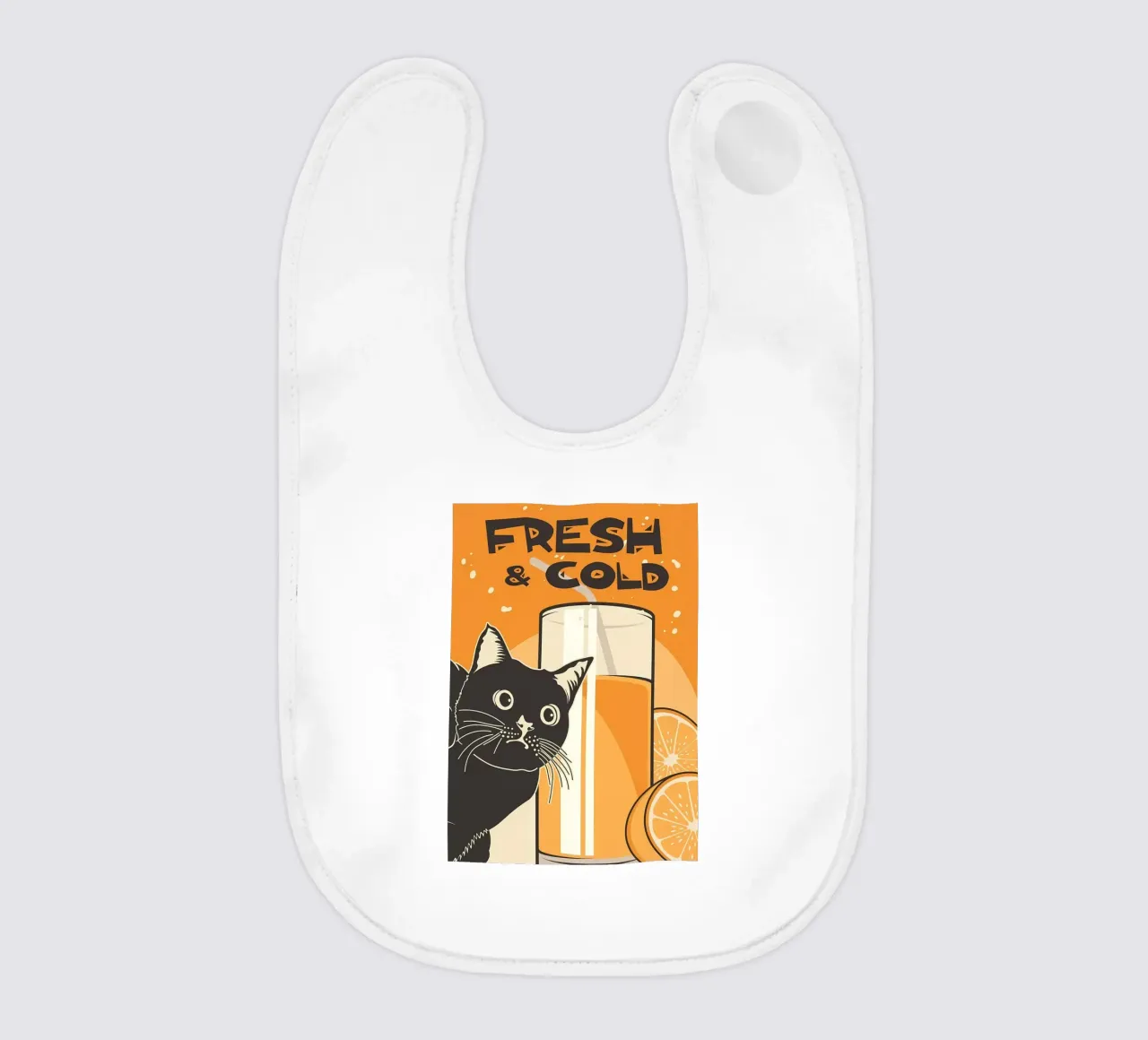 Gatto e succo di frutta divertenti bavaglino da Monique A Hooper