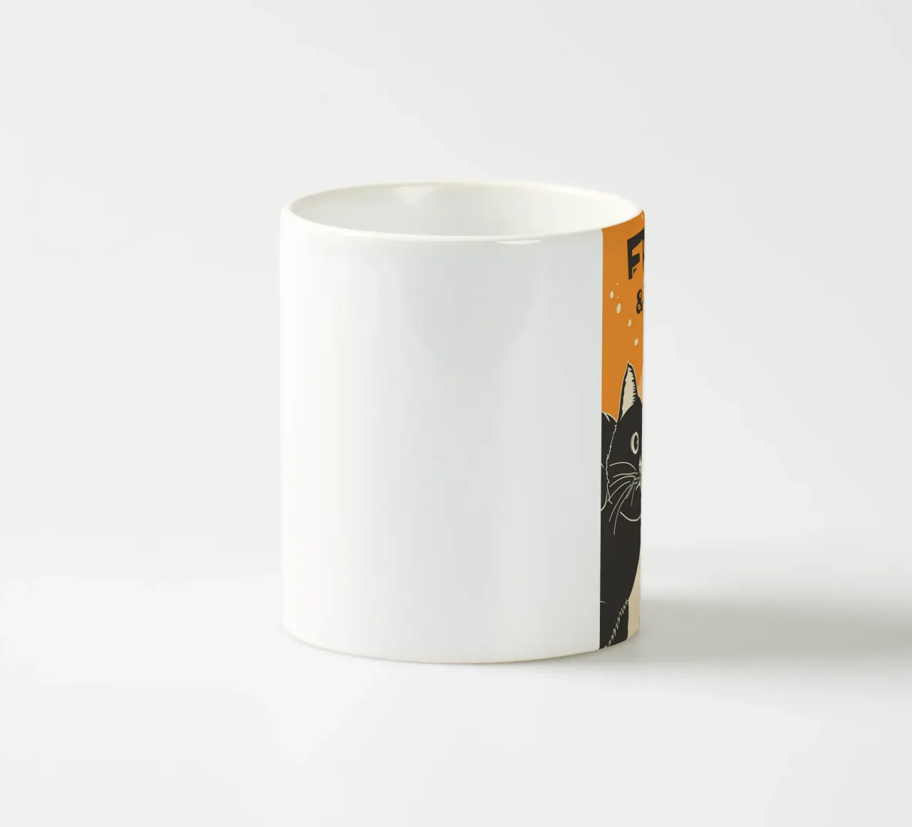 Gatto e succo di frutta divertenti tazza in ceramica da Monique A Hooper