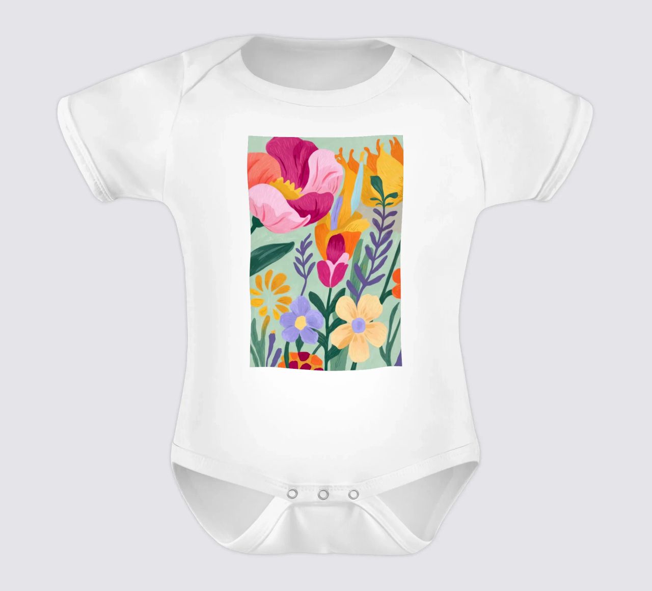 Floral Close-Up Kurzarm Babybody von Seren Liodra
