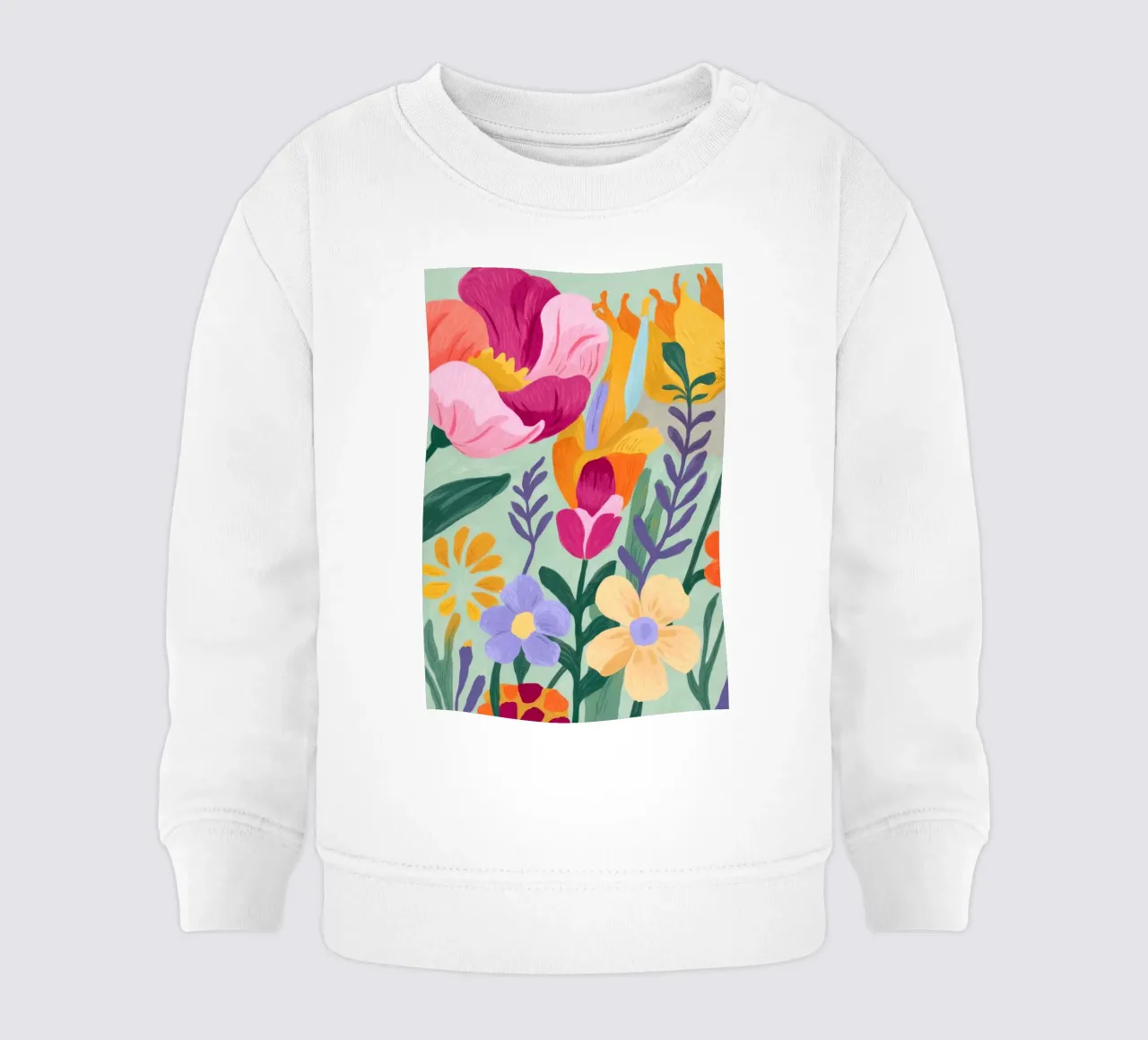 Primo piano floreale felpa neonato da Seren Liodra