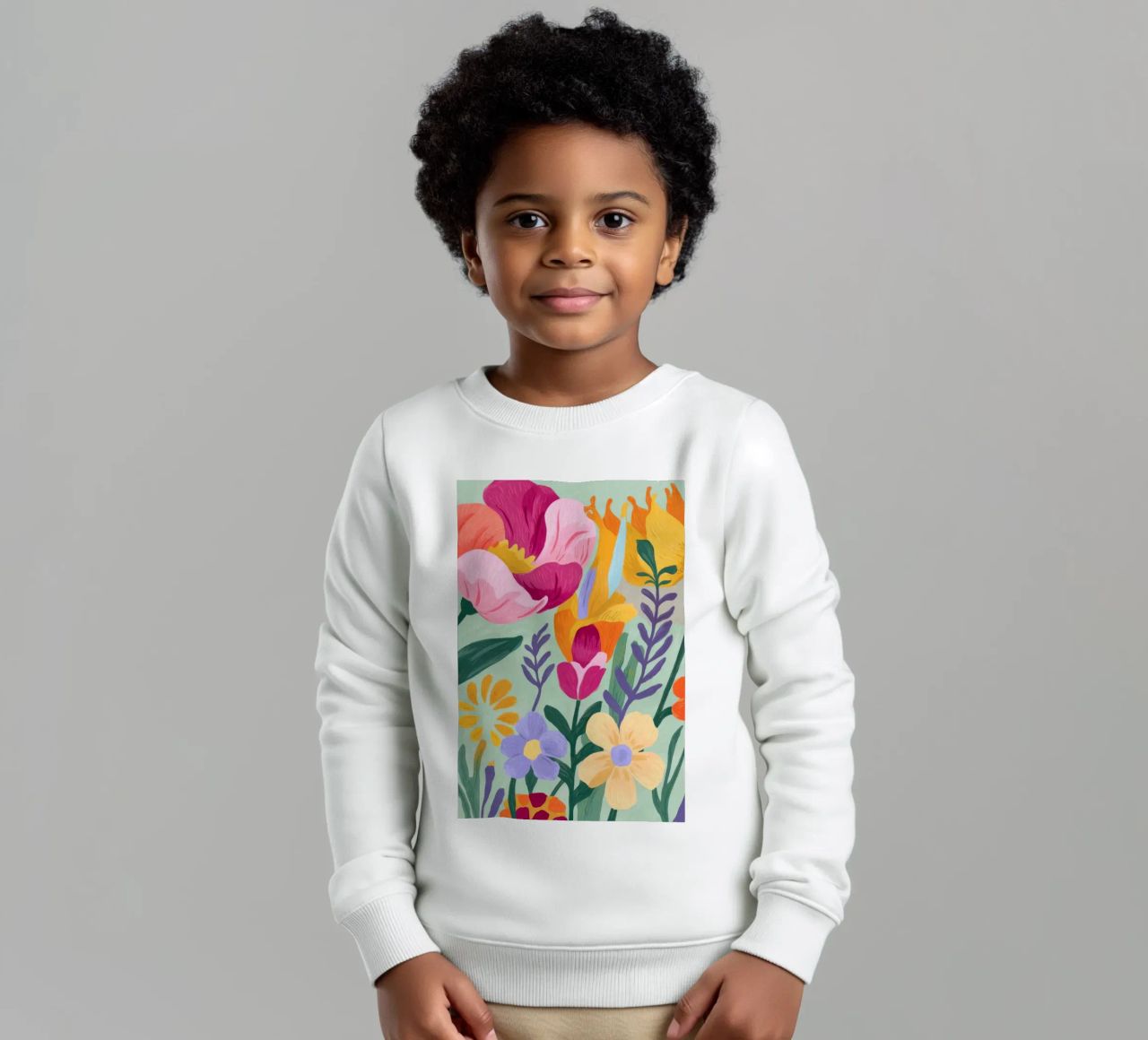 Floral Close-Up Kinder Sweatshirt von Seren Liodra