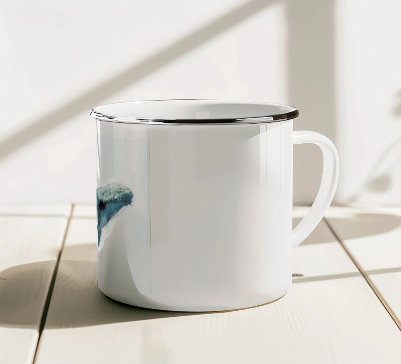 Humpback Whale tazza in smalto da Amy Hamilton