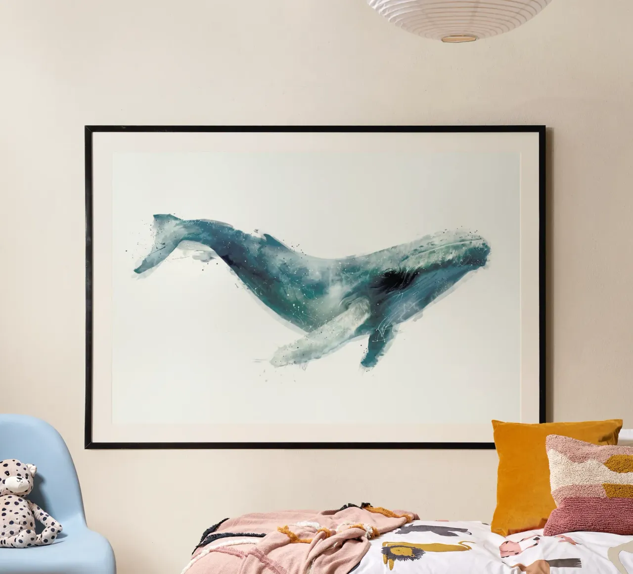 Humpback Whale poster con telaio in plastica da Amy Hamilton