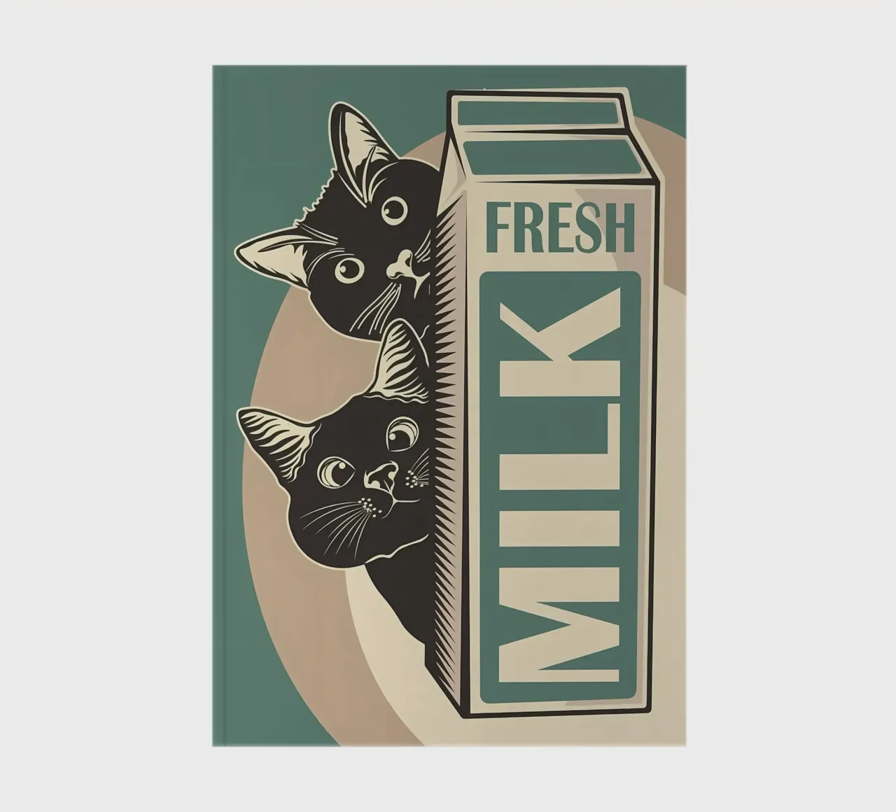 Drôle de chat et lait carnet de notes de Monique A Hooper