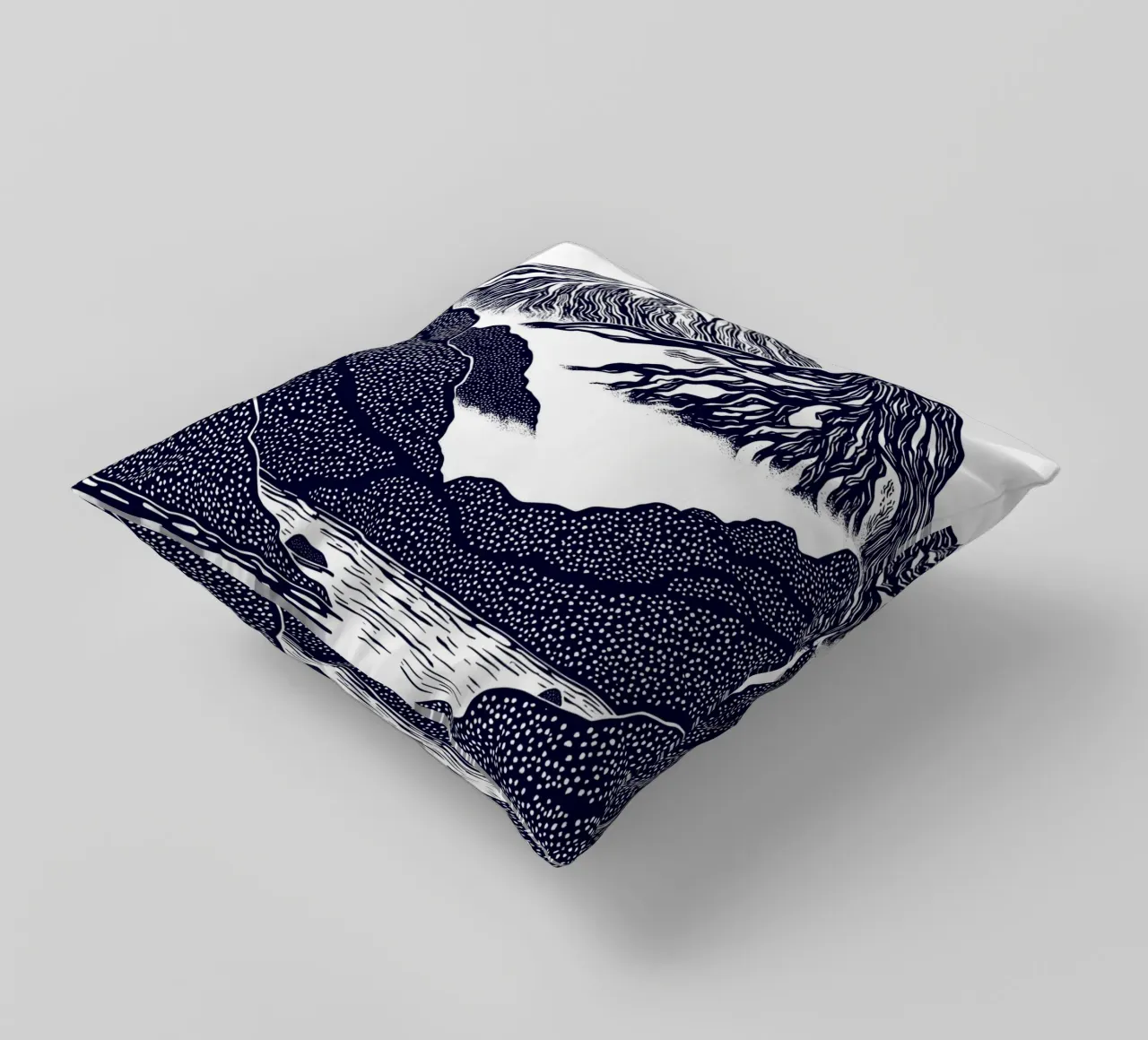Silent Peaks cuscino da Indigo Rain